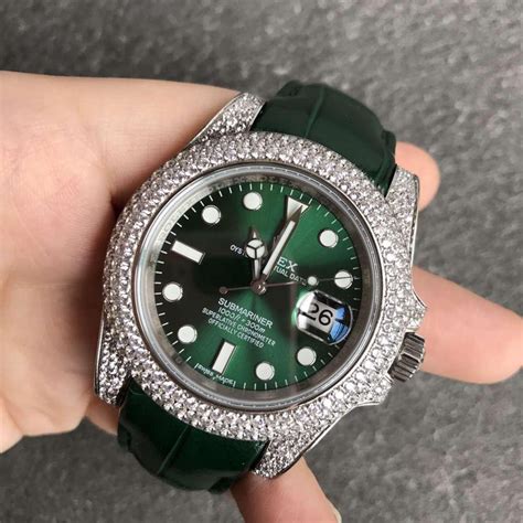 iced out rolex submariner replica